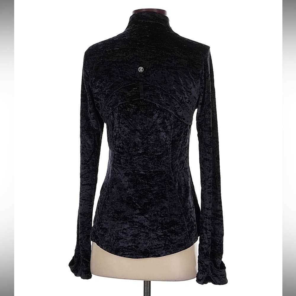 Rare Lululemon Define Black Crushed Velvet Jacket Size 10 - Picture 2 of 7